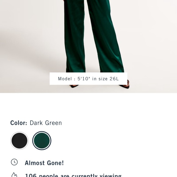 NWT A&F Sloane Tailored Satin Sculpt Pant, Size 31 - GRAY - Picture 2 of 4